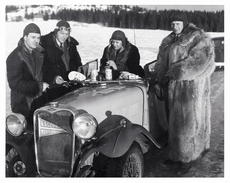Erik Cederwall og Otto Løvenskjold som deltok i Rally Monte Carlo i 1935