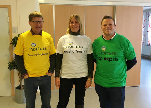 Fra venstre Ole Henrik Lauritzen, Hanne Guåker og Per Ander Buer. Foto: Theodor Bye, Nortura