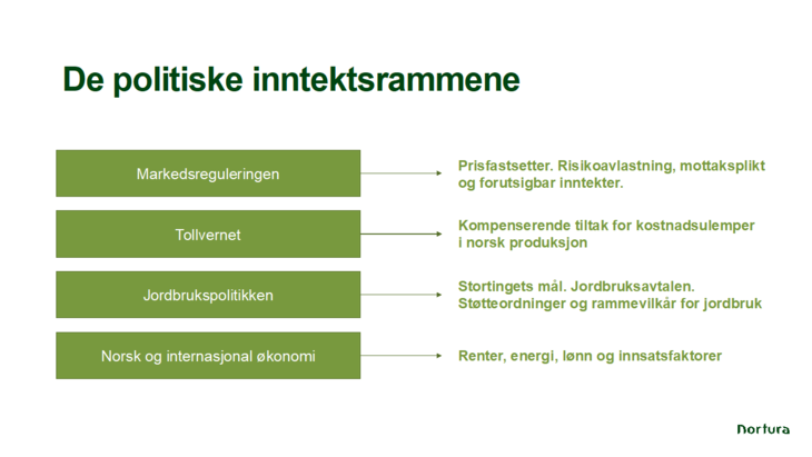 de politiske rammene