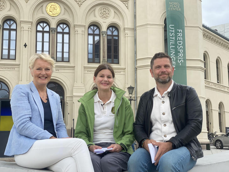 Direktør i Nobels Fredssenter, Kjersti Fløgstad, Dyrevernalliansens Live Kleveland og Konserndirektør - Kommunikasjon, samfunnsansvar og bærekraft i Nortura, Kjell S. Rakkenes Direktør i Nobels Fredssenter, Kjersti Fløgstad, Dyrevernalliansens Live Kleveland og Konserndirektør - Kommunikasjon, samfunnsansvar og bærekraft i Nortura, Kjell S. Rakkenes