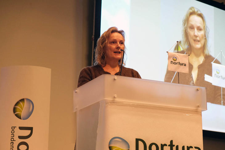 Trine Hasvang Vaag ved Nortura sitt Årsmøte i 2022 Trine Hasvang Vaag ved Nortura sitt Årsmøte i 2022