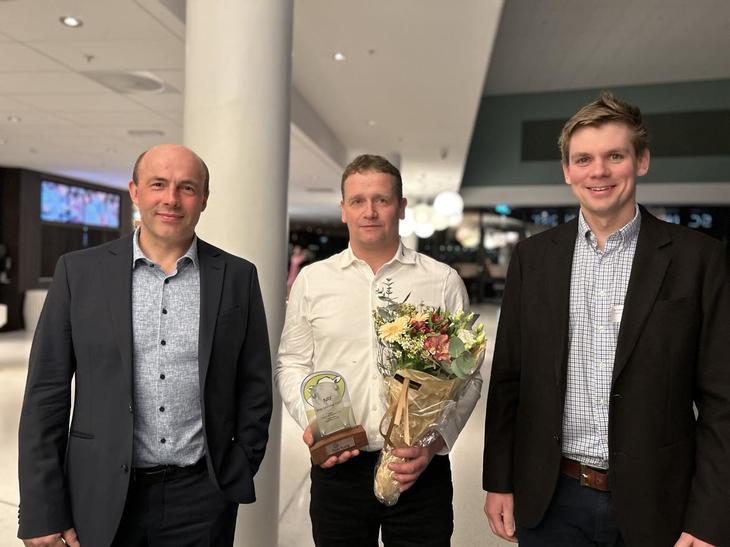 Styreleder i Nortura, Jan Erik Fløtre, Tommy Skretting og fagsjef på storfe i Nortura, Ole Anders Fjeldberg Styreleder i Nortura, Jan Erik Fløtre, Tommy Skretting og fagsjef på storfe i Nortura, Ole Anders Fjeldberg