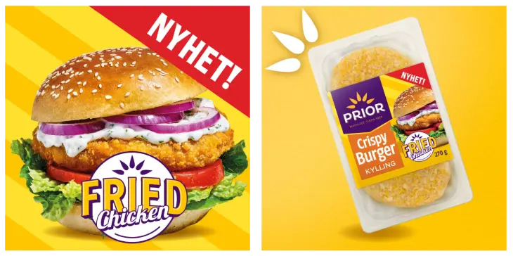 Nyheten PRIOR Crispy Burger Kylling Nyheten PRIOR Crispy Burger Kylling
